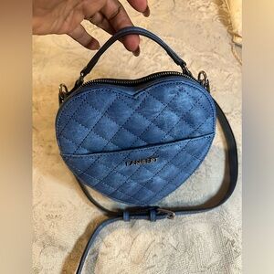 Denim Heart bag - crossbody or top handle